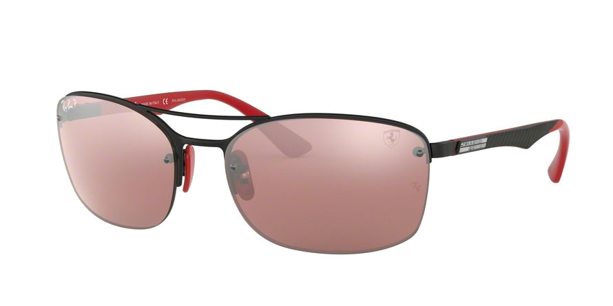 Ray-Ban FERRARI RB3617M Square Sunglasses F002H2-BLACK 63-18-140 - Color Map black