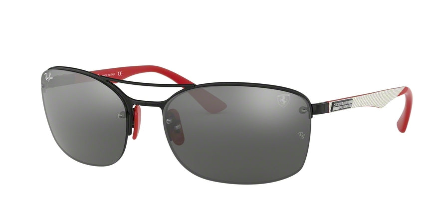 Ray-Ban FERRARI RB3617M Square Sunglasses F0096G-BLACK 63-18-140 - Color Map black