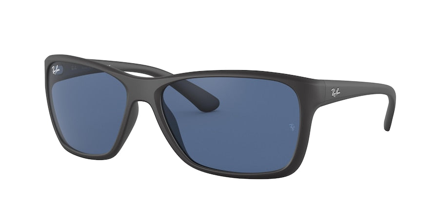 Ray-Ban RB4331F Square Sunglasses 601S80-MATTE BLACK 61-16-135 - Color Map black
