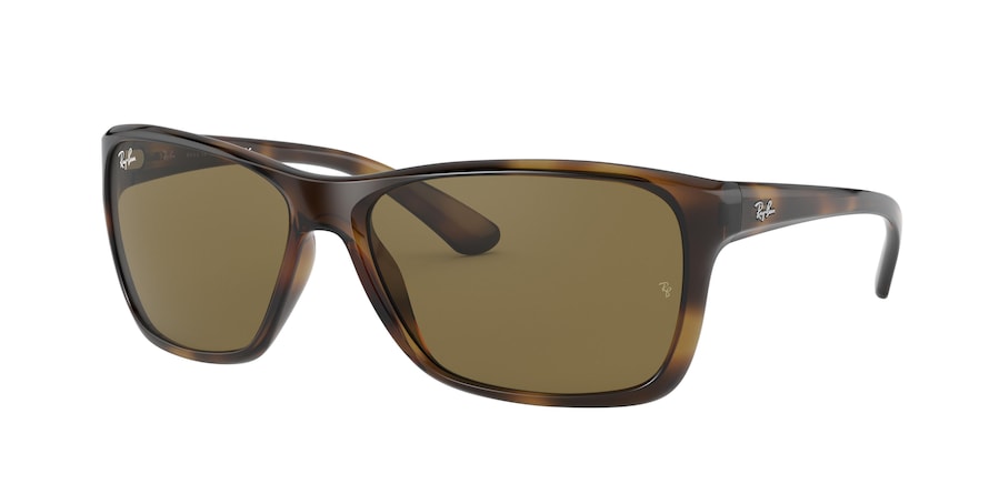 Ray-Ban RB4331F Square Sunglasses 710/73-HAVANA 61-16-135 - Color Map havana