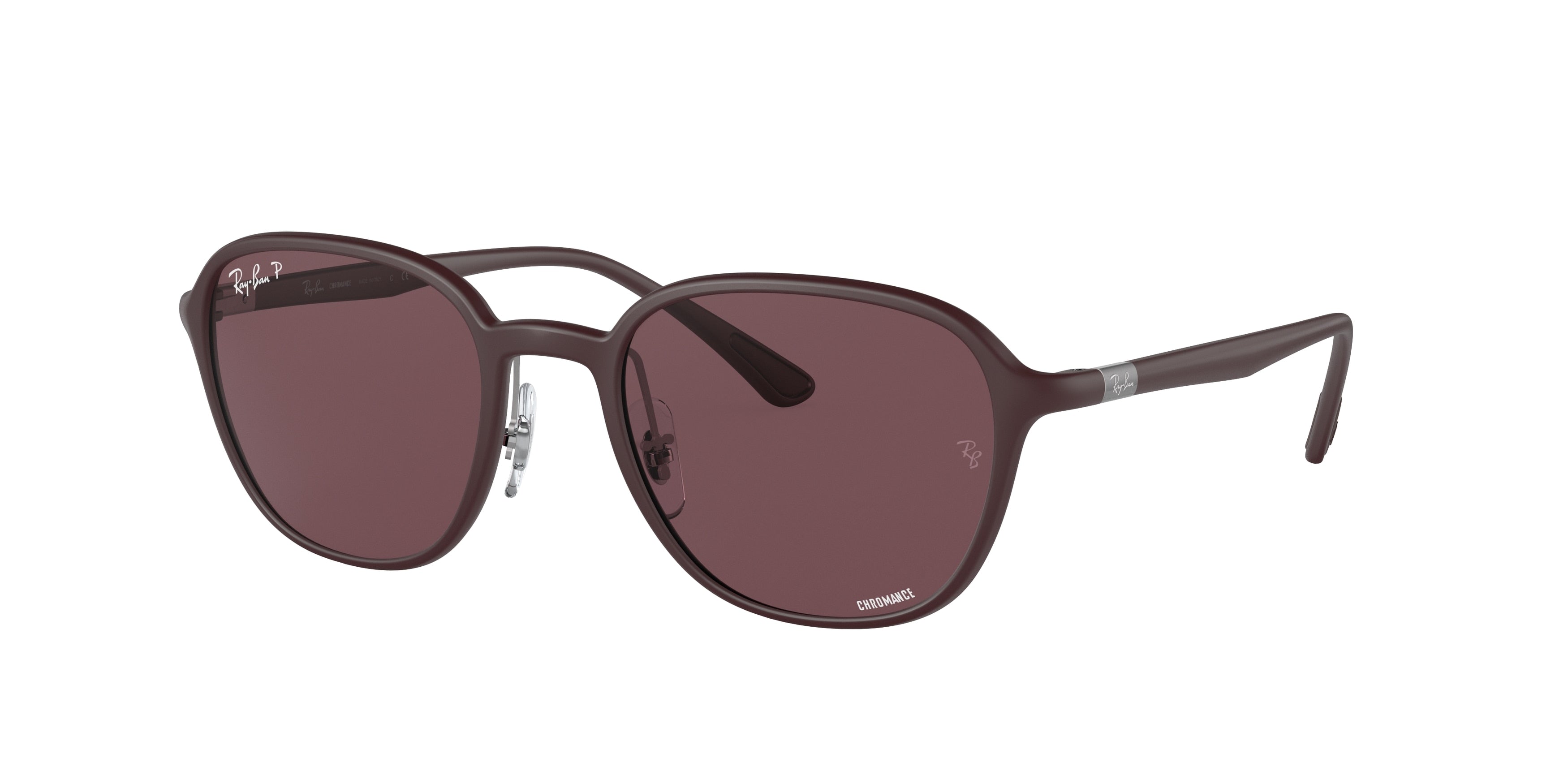 Ray-Ban CHROMANCE RB4341CH Square Sunglasses 6445BC-Violet 51-140-20 - Color Map Violet