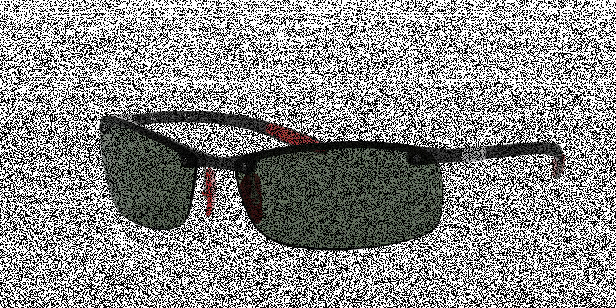Ray-Ban FERRARI RB8305M Rectangle Sunglasses  F00571-DARK CARBON 64-14-120 - Color Map black