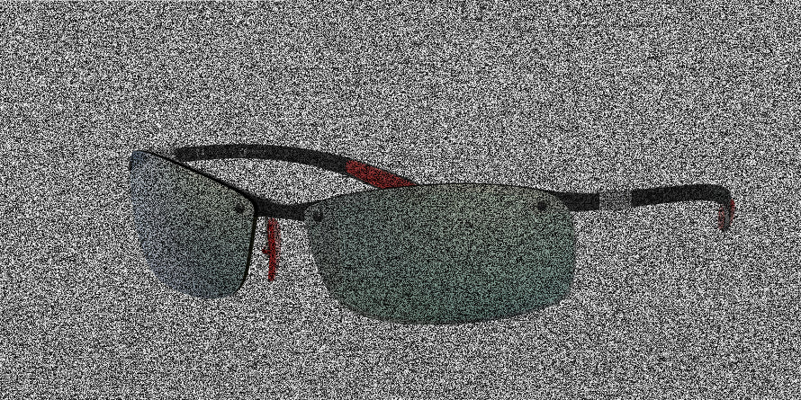 Ray-Ban FERRARI RB8305M Rectangle Sunglasses  F005H1-DARK CARBON 64-14-120 - Color Map black
