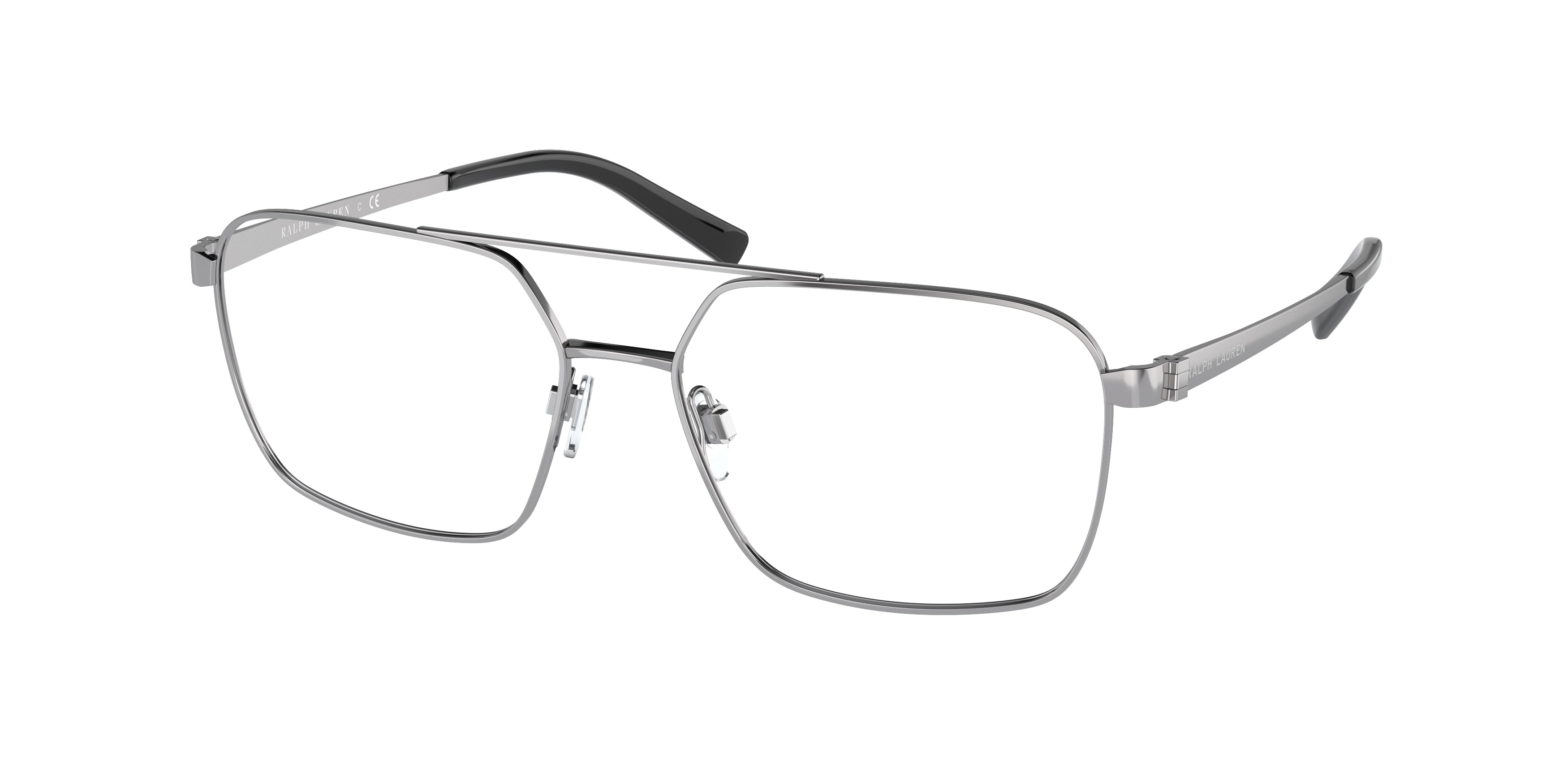 Ralph Lauren RL5112 Square Eyeglasses  9415-Shiny Gunmetal 56-145-16 - Color Map Grey