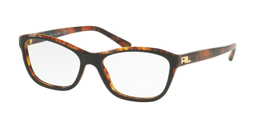 Ralph Lauren RL6160 Rectangle Eyeglasses 5260-TOP BLACK/HAVANA JERRY 53-16-140 - Color Map black