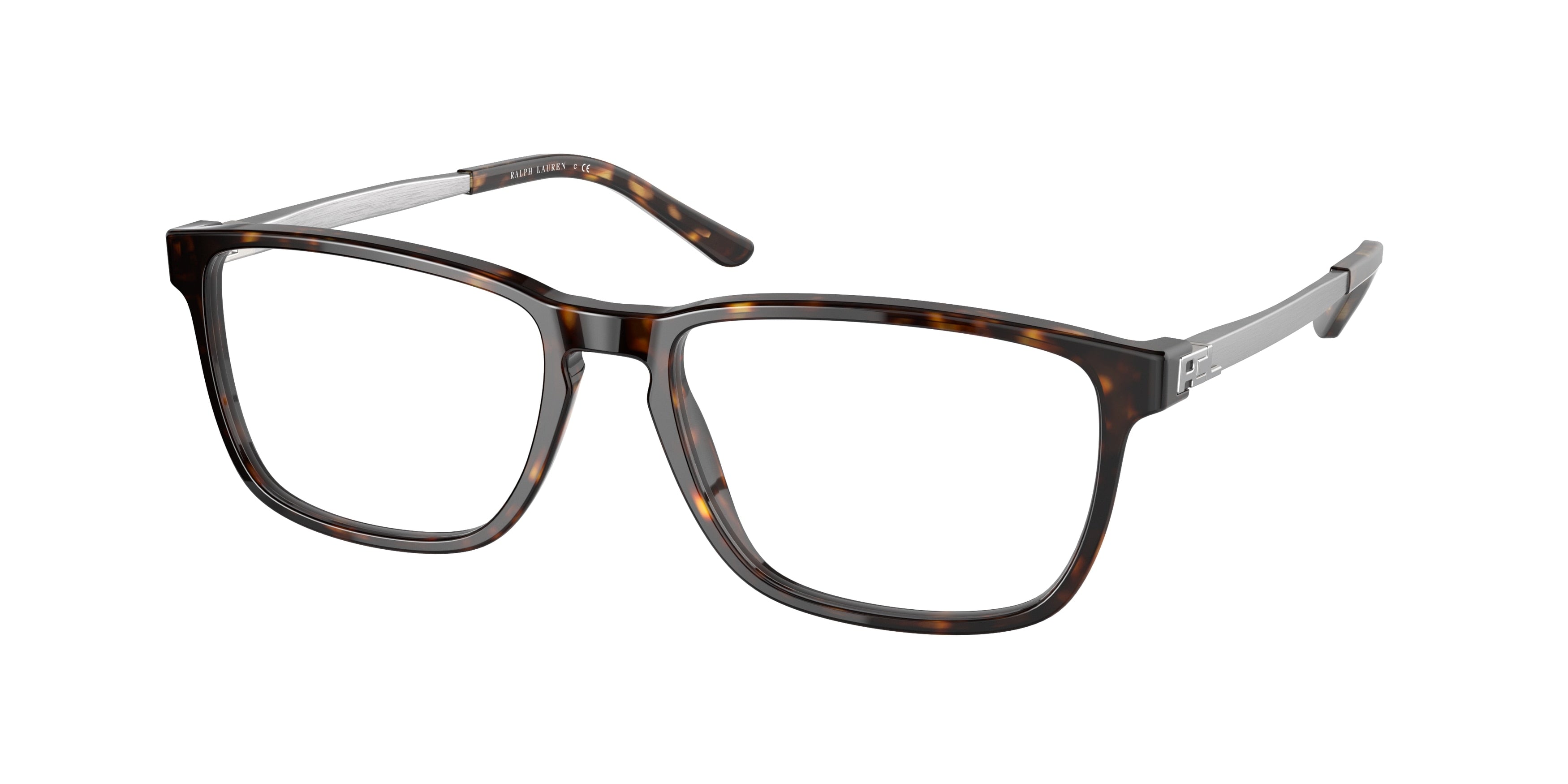 Ralph Lauren RL6208 Rectangle Eyeglasses  5003-Shiny Dark Havana 56-145-17 - Color Map Brown