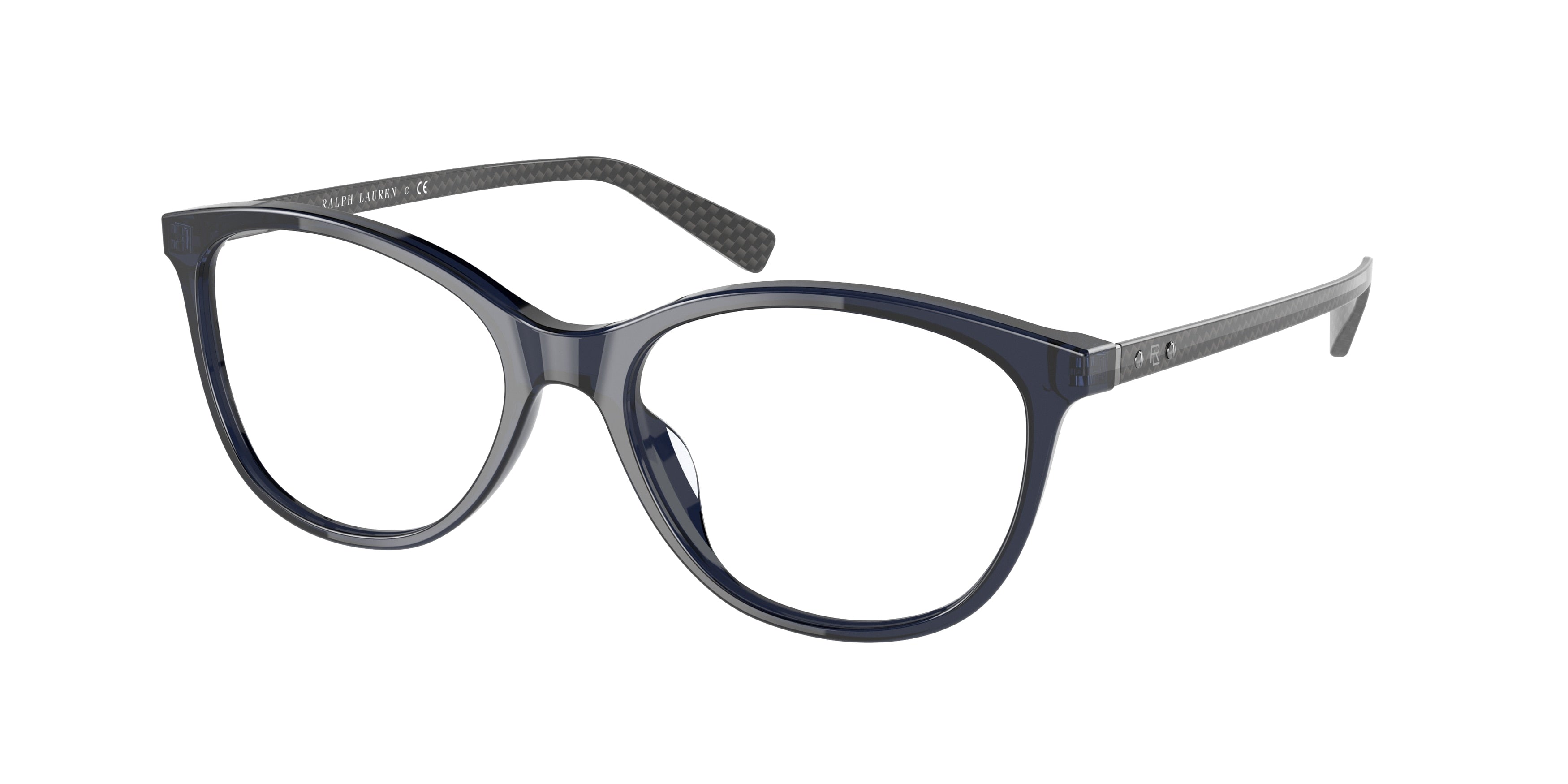 Ralph Lauren RL6219U Cat Eye Eyeglasses 5742-Shiny Opal Night Blue 54-145-17 - Color Map Blue