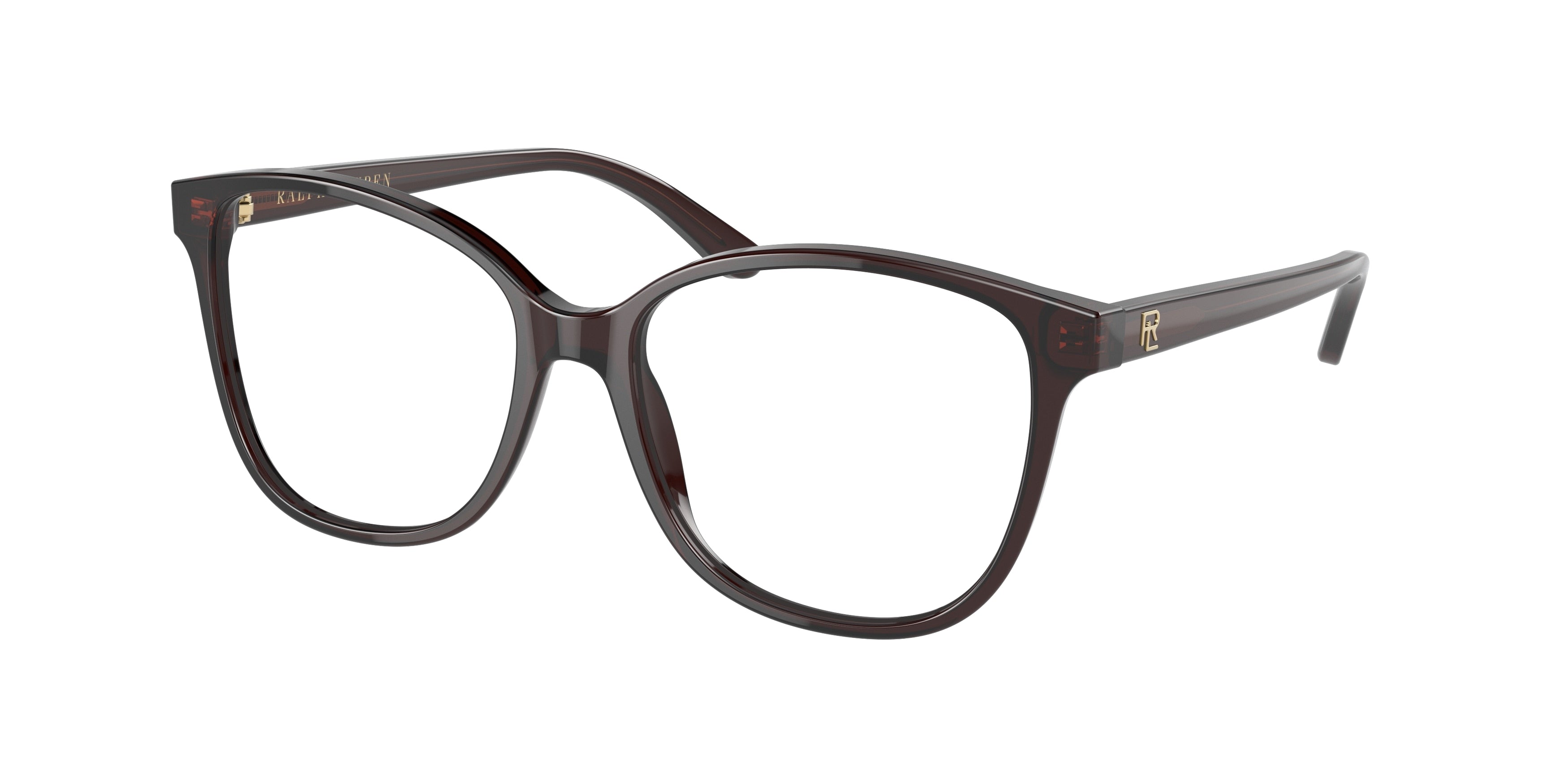 Ralph Lauren RL6222 Cat Eye Eyeglasses 5855-Shiny Transparent Brick Red 54-140-16 - Color Map Red