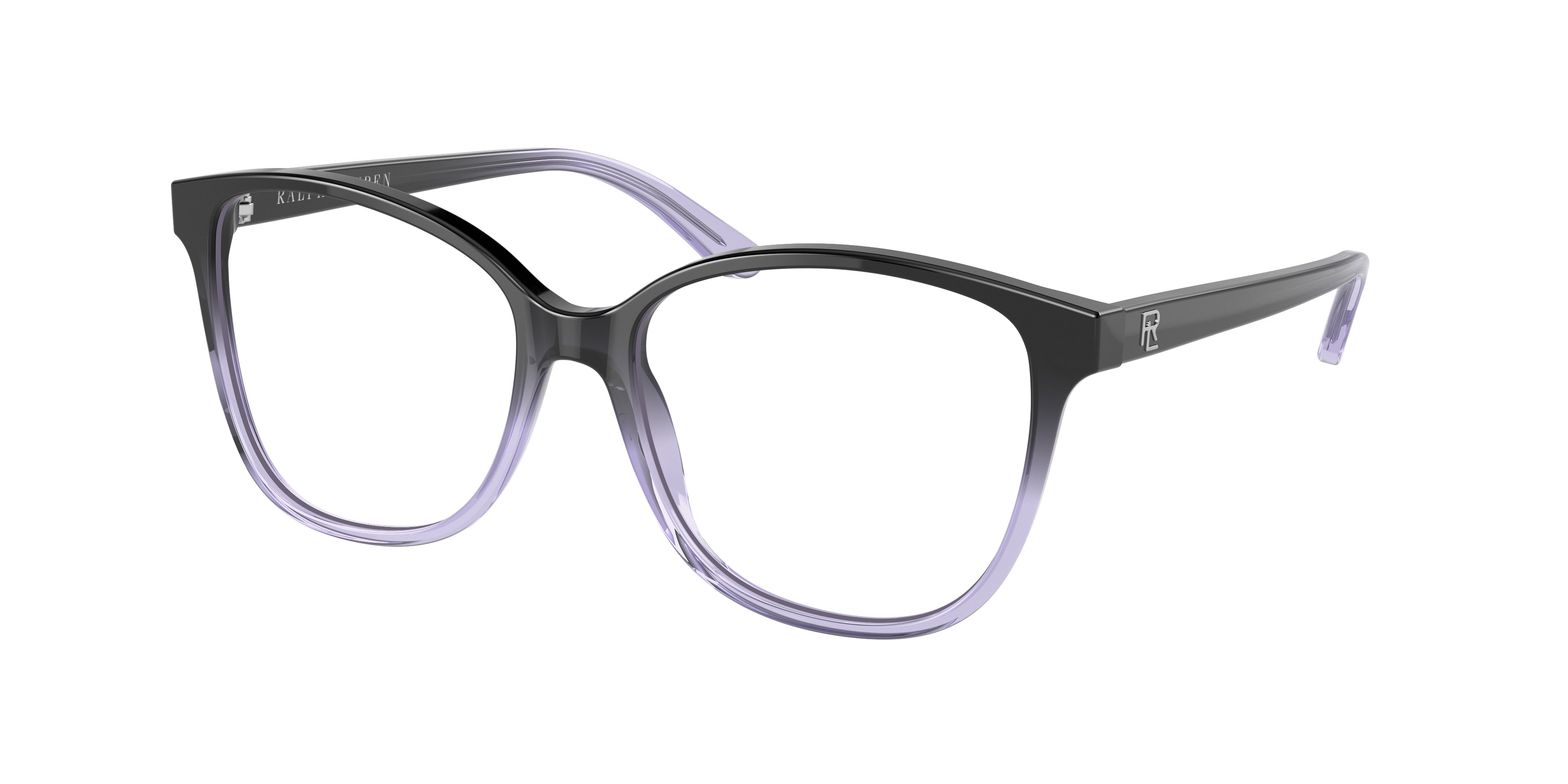 Ralph Lauren RL6222 Cat Eye Eyeglasses 6021-Shiny Gradient Black/ Transparent Blue 54-140-16 - Color Map Black