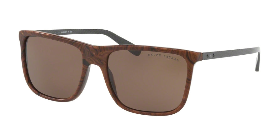 Ralph Lauren RL8157 Rectangle Sunglasses  539973-BRIAR ROOT VINTAGE EFFECT 58-17-145 - Color Map multicolor
