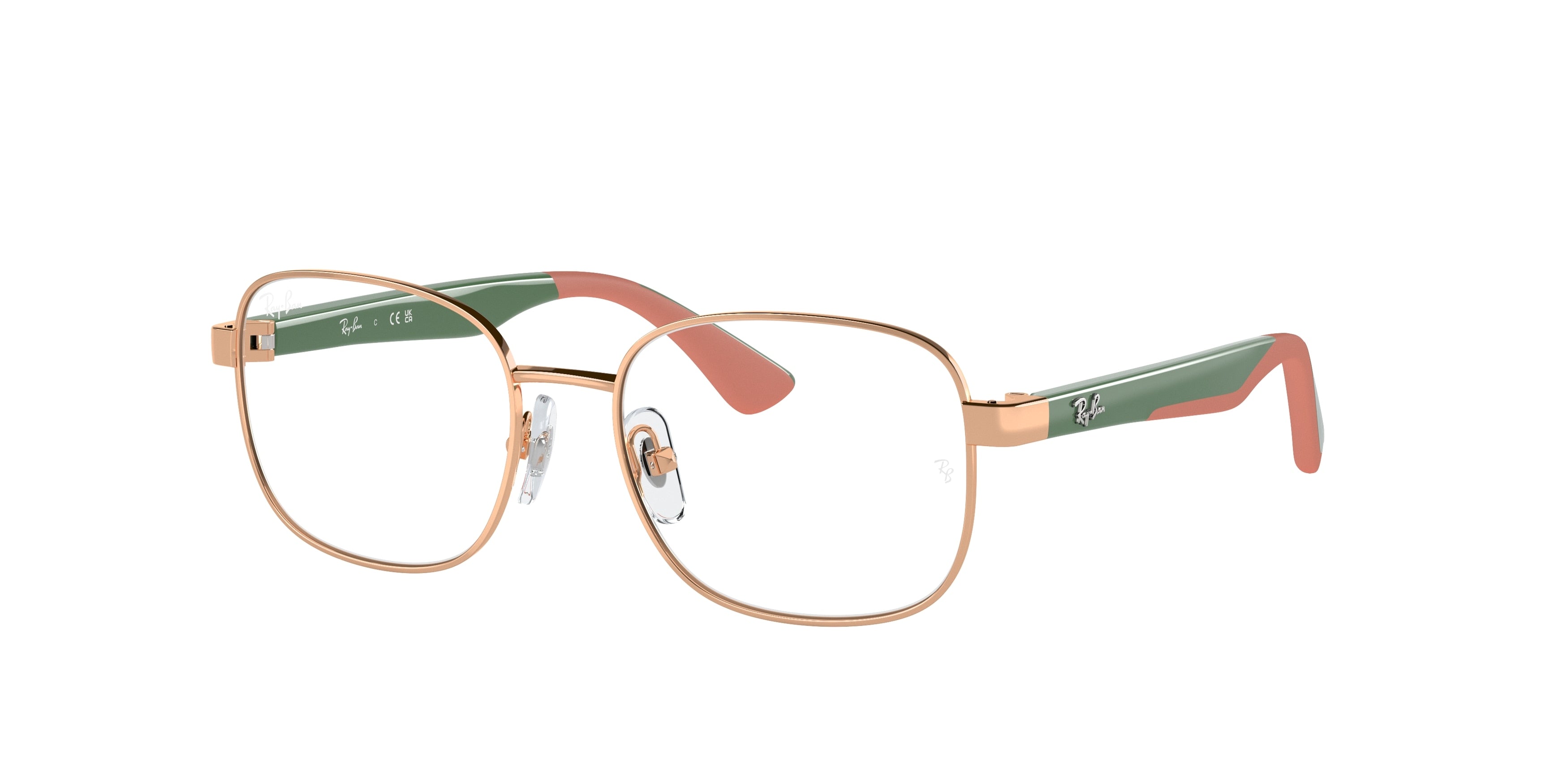 Ray-Ban Junior Vista RY1059 Square Eyeglasses 4089-Rose Gold 49-135-16 - Color Map Gold