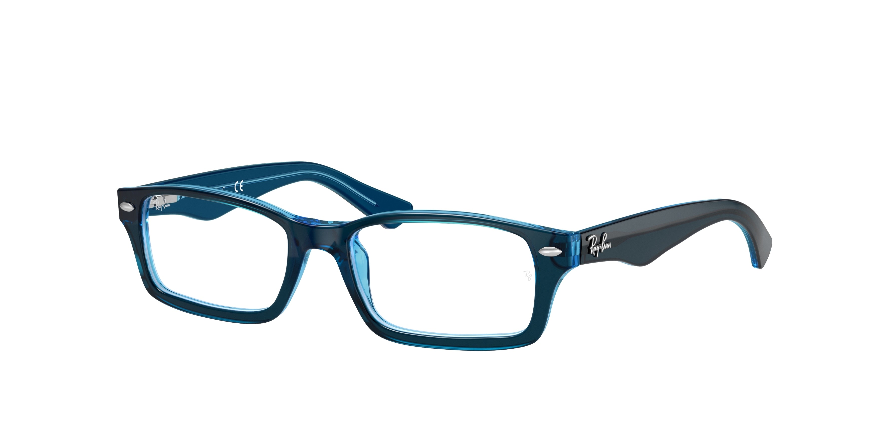 Ray-Ban Junior Vista RY1530 Rectangle Eyeglasses  3667-Blue 48-130-16 - Color Map Blue