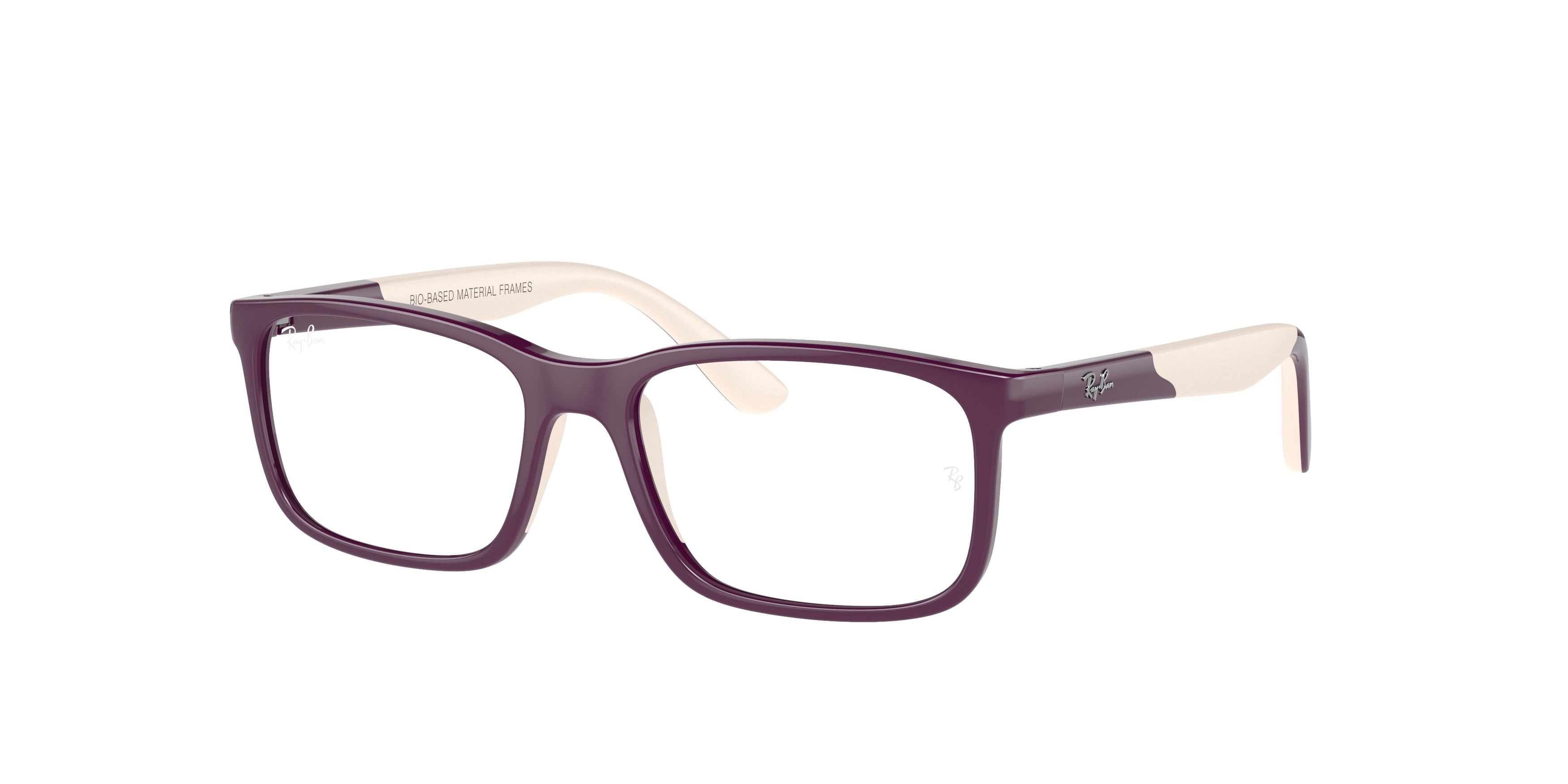 Ray-Ban Junior Vista RY1621F Rectangle Eyeglasses 3931-Purple On Light Brown 49-135-15 - Color Map Pink