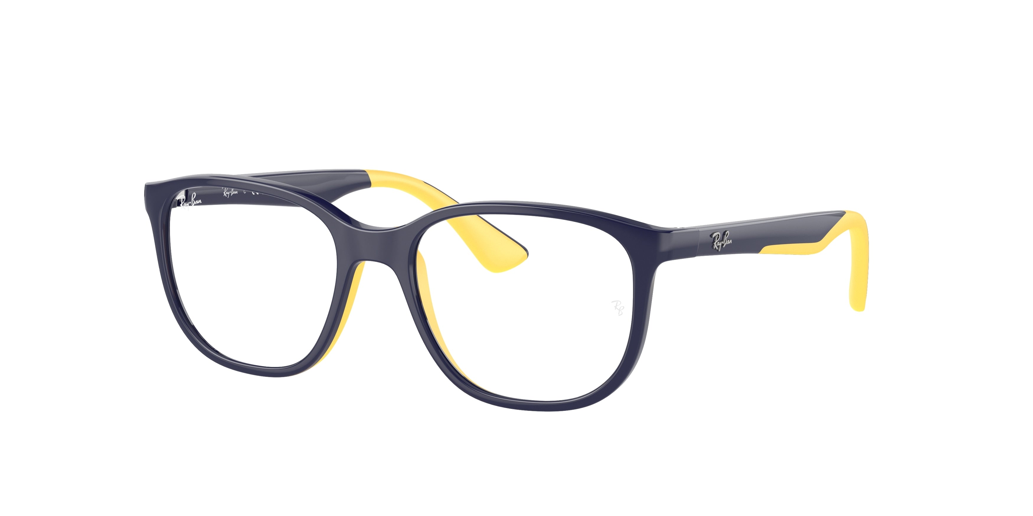 Ray-Ban Junior Vista RY9078VF Square Eyeglasses 3937-Dark Blue On Yellow 48-135-16 - Color Map Blue