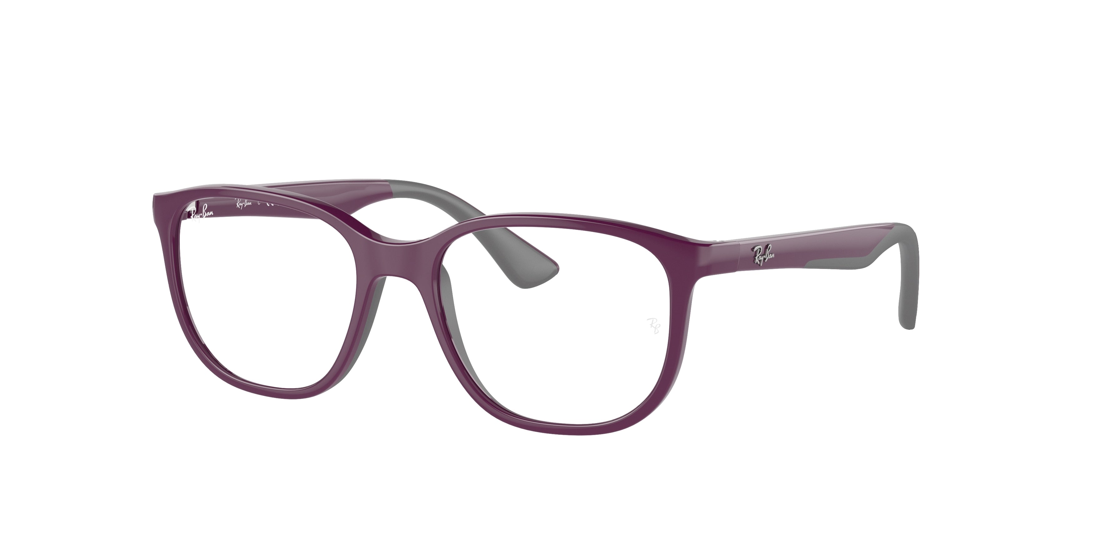 Ray-Ban Junior Vista RY9078VF Square Eyeglasses 3948-Violet On Grey 48-135-16 - Color Map Pink