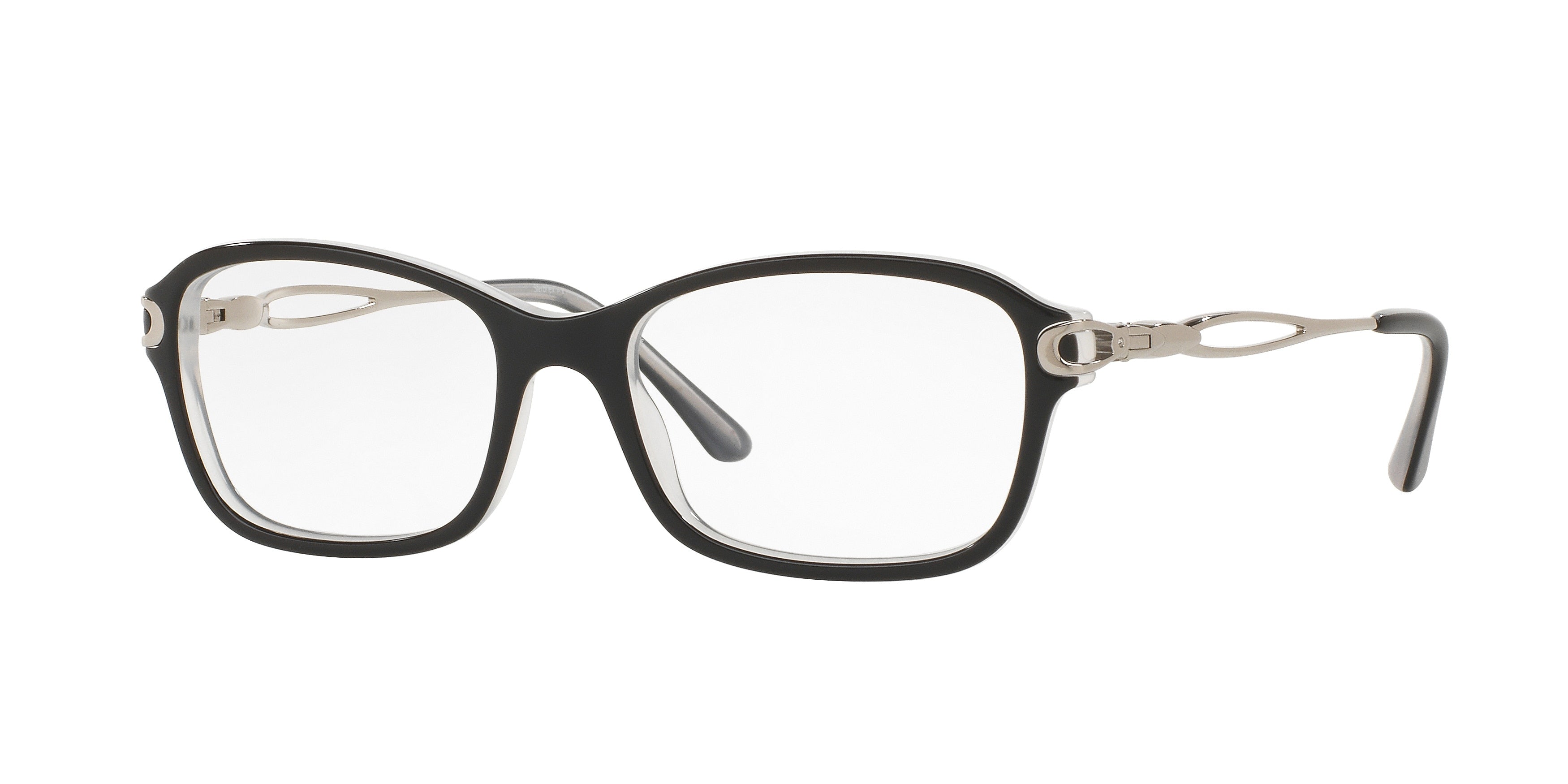 Sferoflex SF1557B Square Eyeglasses  C555-Top Black On Ice 52-135-17 - Color Map Black
