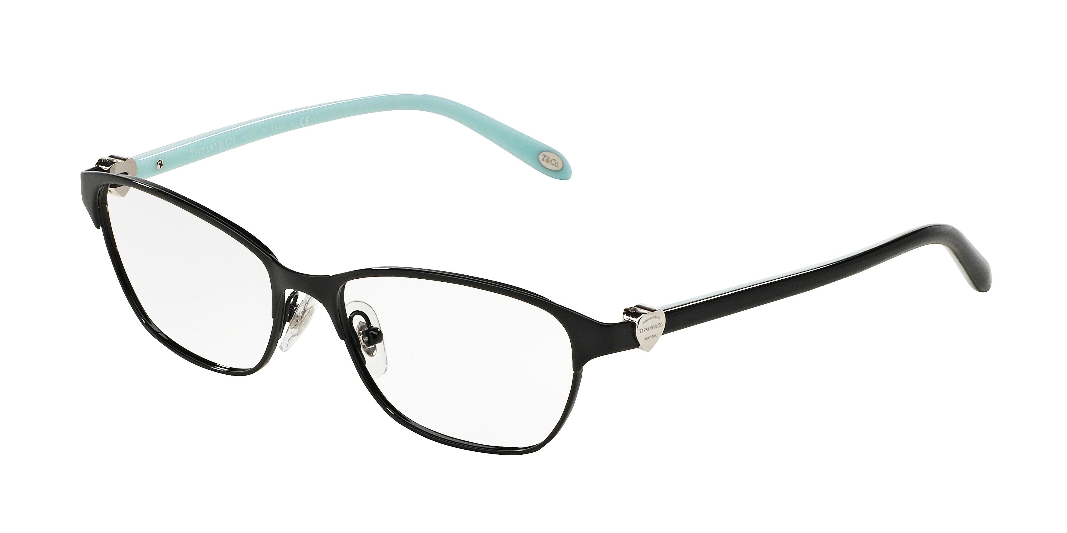 Tiffany TF1072 Cat Eye Eyeglasses  6007-Black 50-135-15 - Color Map Black