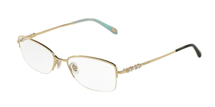 Tiffany TF1109HB Square Eyeglasses 6091-PALE GOLD 51-17-135 - Color Map gold