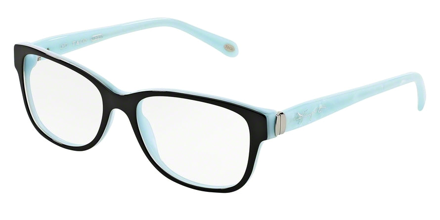 Tiffany TF2084 Square Eyeglasses 8163-BLACK/SHOT/BLUE 53-17-140 - Color Map black