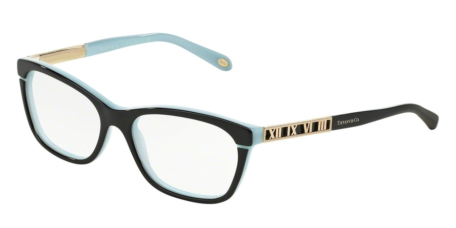 Tiffany TF2102 Square Eyeglasses 8055-BLACK/BLUE 52-16-140 - Color Map black