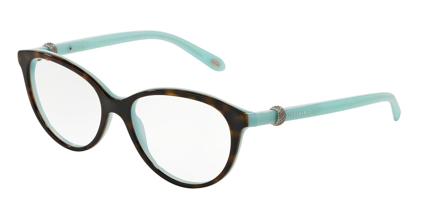 Tiffany TF2113 Phantos Eyeglasses 8134-HAVANA/BLUE 52-16-140 - Color Map havana