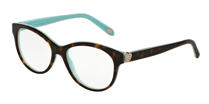 Tiffany TF2124 Oval Eyeglasses 8134-HAVANA/BLUE 54-16-140 - Color Map havana