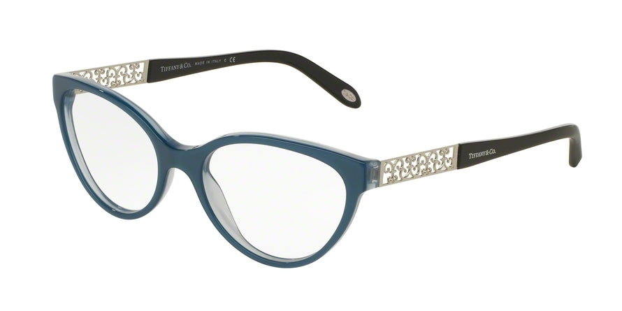 Tiffany TF2129 Oval Eyeglasses 8189-PEARL AVIO 53-17-140 - Color Map blue