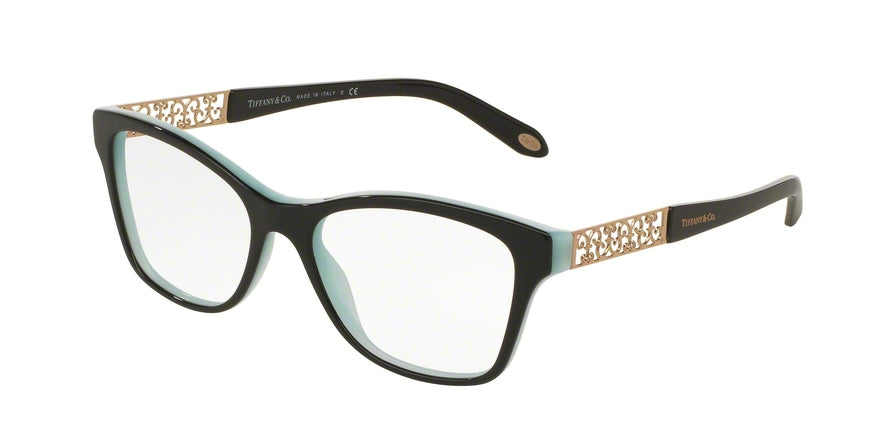 Tiffany TF2130F Square Eyeglasses 8055-BLACK/BLUE 54-16-140 - Color Map black