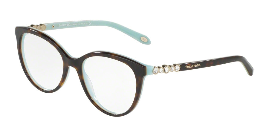 Tiffany TF2134B Round Eyeglasses 8134-HAVANA/BLUE 50-17-140 - Color Map havana