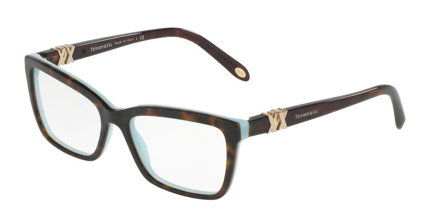 Tiffany TF2137 Cat Eye Eyeglasses 8134-HAVANA/BLUE 54-16-140 - Color Map havana