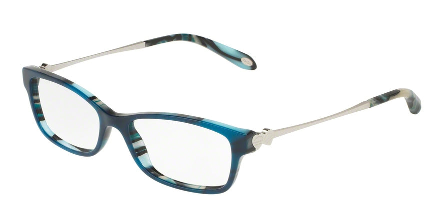 Tiffany TF2140F Rectangle Eyeglasses 8208-OPAL BLUE/LAMPS BLUE 53-16-140 - Color Map blue