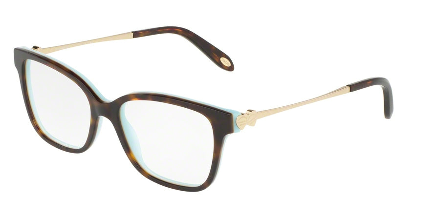 Tiffany TF2141 Square Eyeglasses 8134-HAVANA/BLUE 52-16-140 - Color Map havana