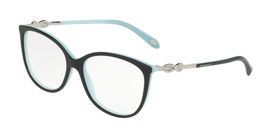 Tiffany TF2143BF Oval Eyeglasses 8055-BLACK/BLUE 55-15-140 - Color Map black