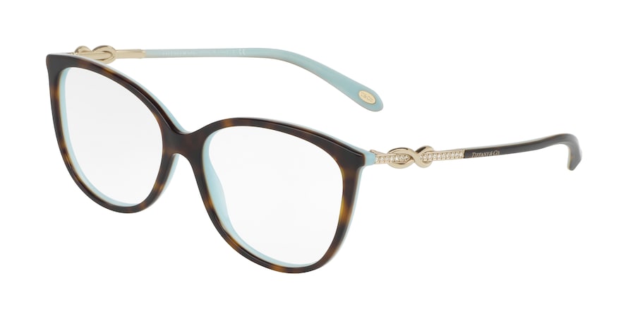 Tiffany TF2143B Oval Eyeglasses 8134-HAVANA/BLUE 53-15-140 - Color Map havana