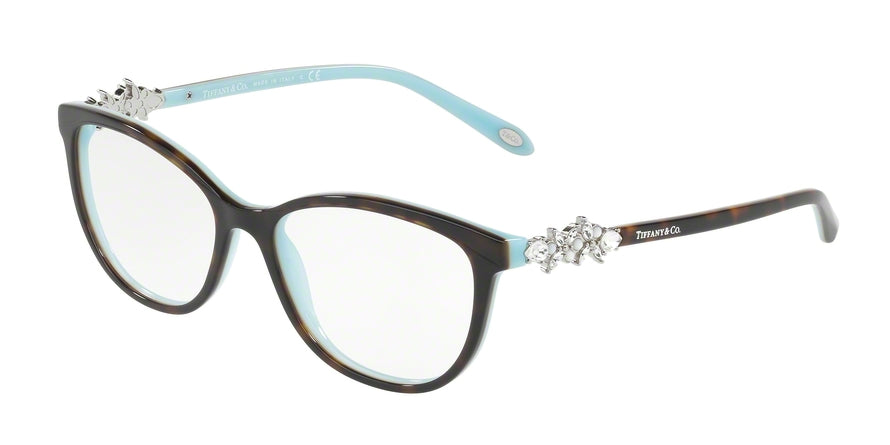 Tiffany TF2144BF Cat Eye Eyeglasses 8134-HAVANA/BLUE 54-16-140 - Color Map havana