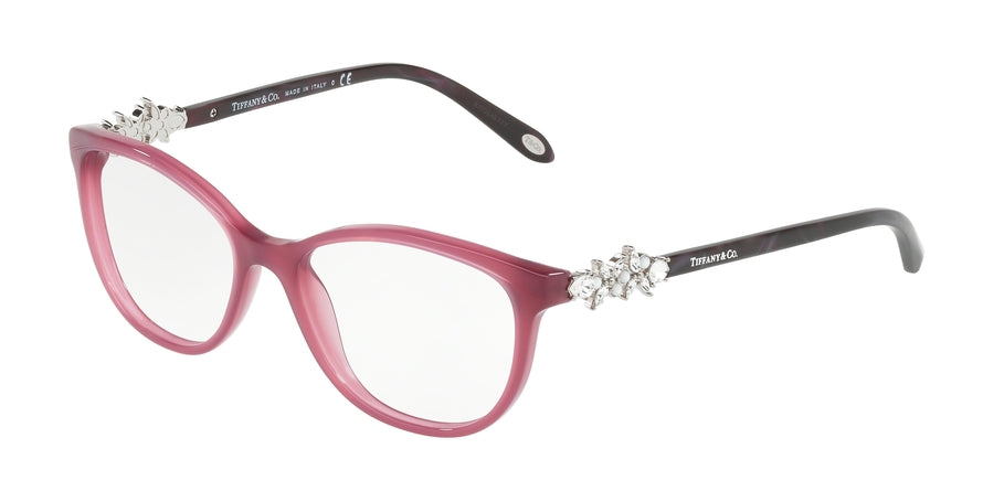Tiffany TF2144BF Cat Eye Eyeglasses  8221-OPAL RED 54-16-140 - Color Map purple/reddish