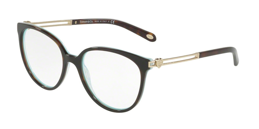 Tiffany TF2152 Phantos Eyeglasses 8217-HAVANA/STRIPED BLUE 53-17-140 - Color Map havana