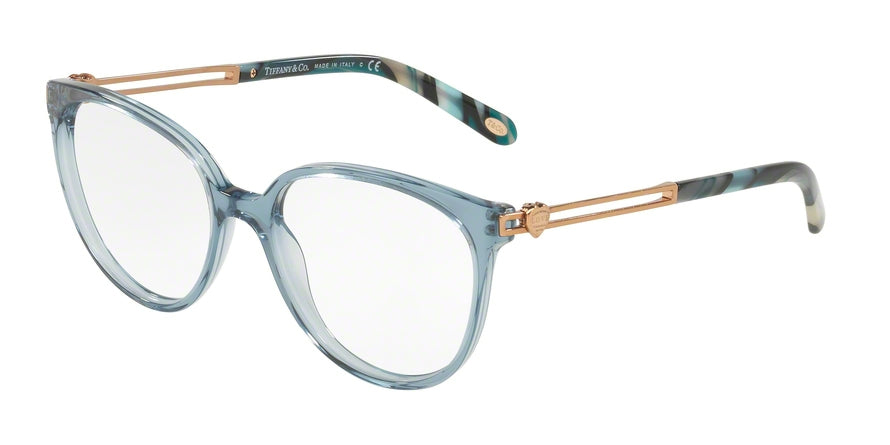 Tiffany TF2152 Phantos Eyeglasses 8218-TRANSPARENT BLUE 53-17-140 - Color Map blue