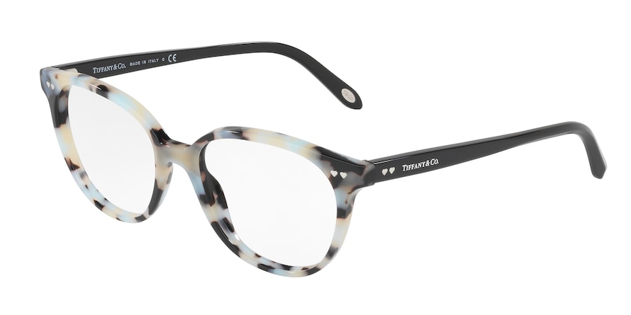 Tiffany TF2154 Oval Eyeglasses 8213-BEIGE HAVANA SPOTTED BLUE 52-17-140 - Color Map havana