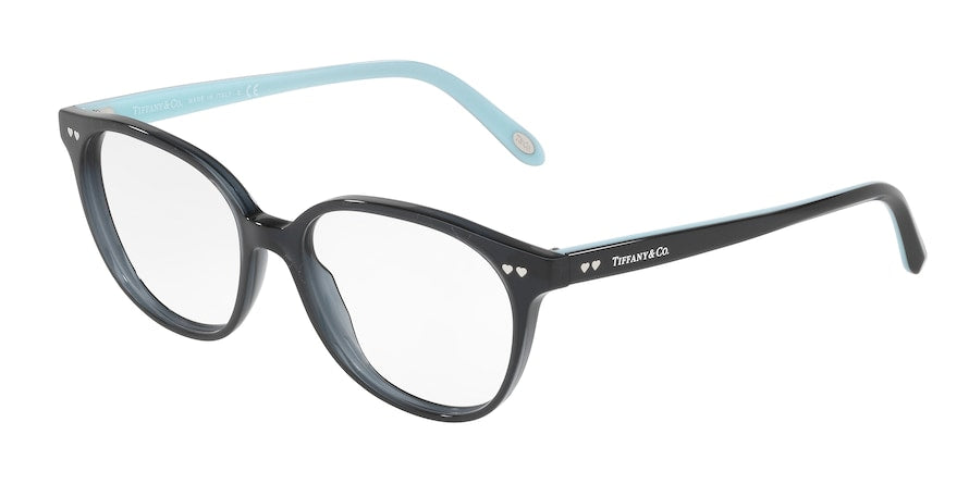 Tiffany TF2154 Oval Eyeglasses 8232-BLACK/SILVER SERIGRAPHY 50-17-140 - Color Map black
