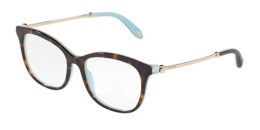 Tiffany TF2157 Square Eyeglasses 8134-HAVANA/BLUE 54-16-140 - Color Map havana
