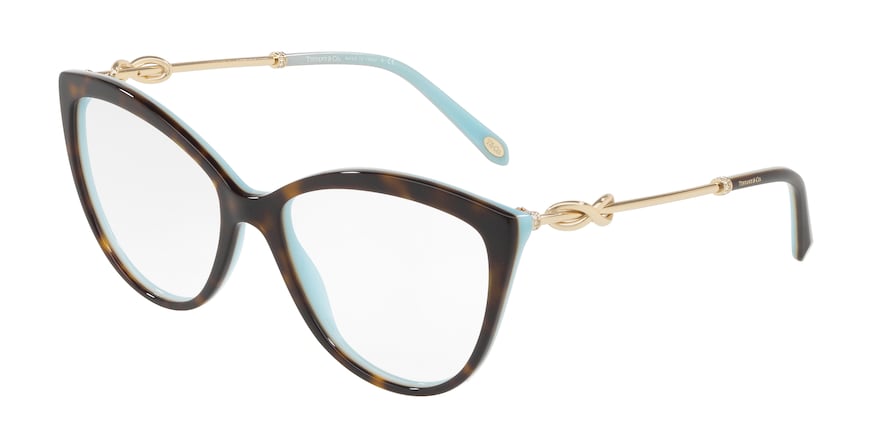 Tiffany TF2161B Cat Eye Eyeglasses  8134-HAVANA/BLUE 56-17-140 - Color Map havana