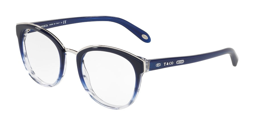 Tiffany TF2162 Phantos Eyeglasses 8248-HAVANA FADING BLUE STRIPED 53-20-145 - Color Map havana