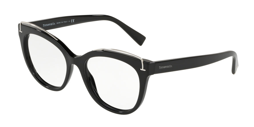 Tiffany TF2166F Cat Eye Eyeglasses 8001-BLACK 53-17-140 - Color Map black
