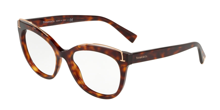 Tiffany TF2166F Cat Eye Eyeglasses 8002-HAVANA 53-17-140 - Color Map havana