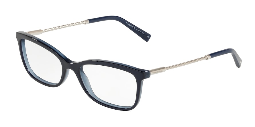 Tiffany TF2169 Rectangle Eyeglasses 8191-PEARL SAPPHIRE 53-17-140 - Color Map blue