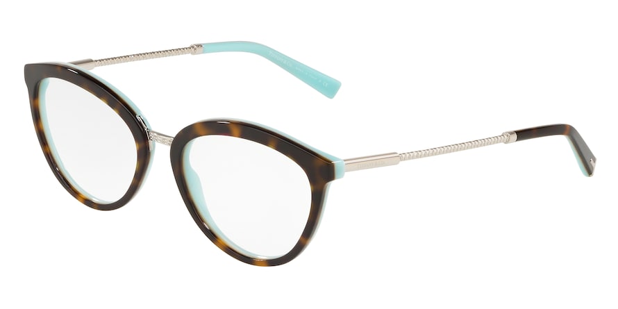 Tiffany TF2173 Phantos Eyeglasses 8134-HAVANA/BLUE 53-18-140 - Color Map havana