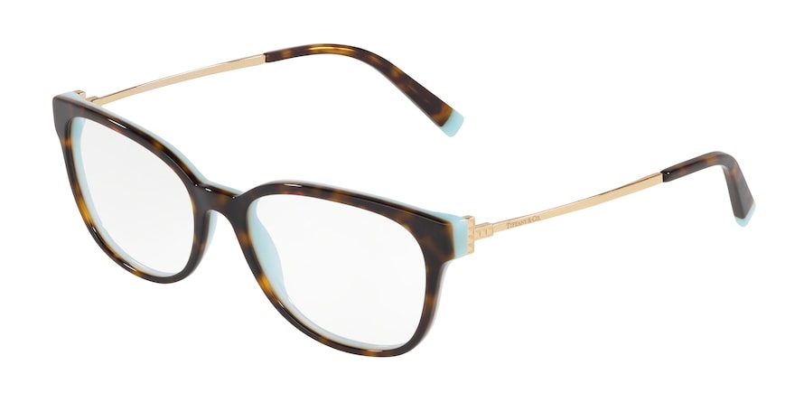 Tiffany TF2177F Square Eyeglasses 8134-HAVANA/BLUE 54-17-140 - Color Map havana