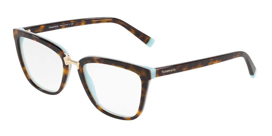 Tiffany TF2179 Square Eyeglasses 8134-HAVANA/BLUE 52-18-140 - Color Map havana