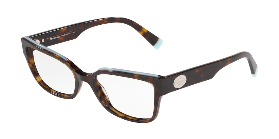 Tiffany TF2185F Rectangle Eyeglasses 8015-HAVANA/BLUE 53-17-140 - Color Map havana